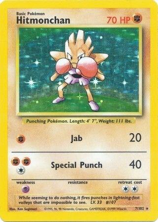 Hitmonchan 007/102 (Base Set)  - Unlimited Holofoil | Chromatic Games