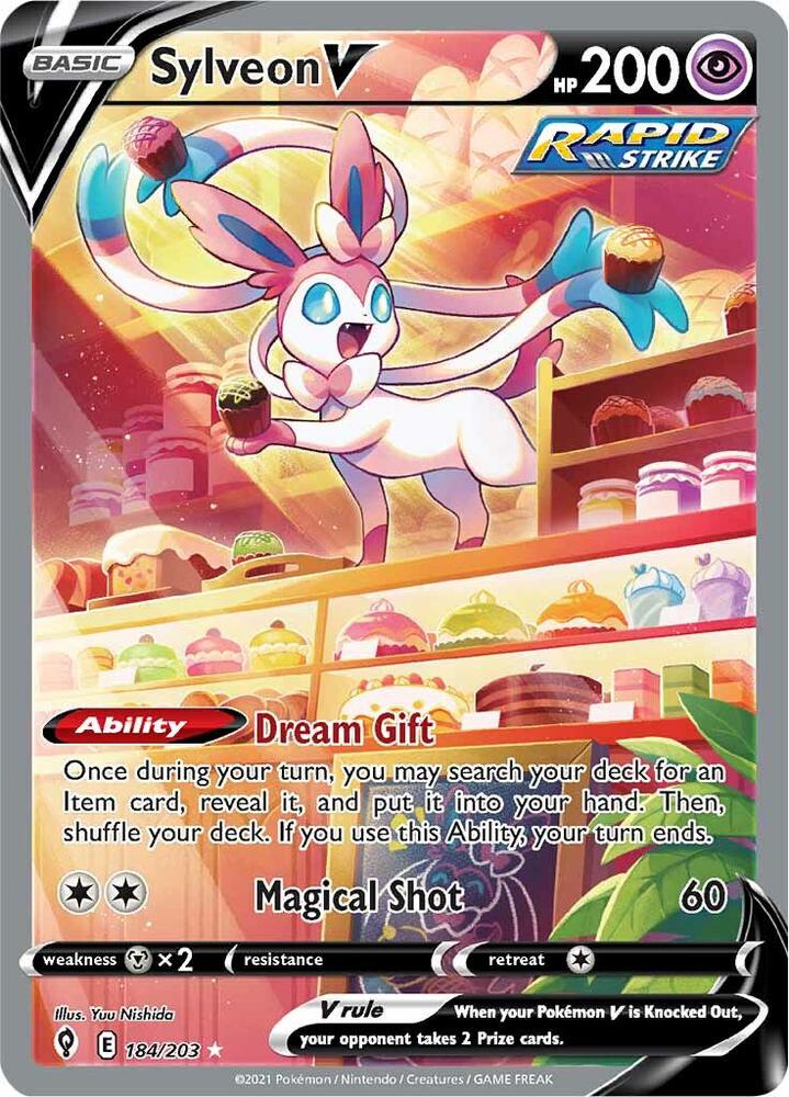 Sylveon V 184/203 (SWSH07: Evolving Skies)  - Holofoil | Chromatic Games