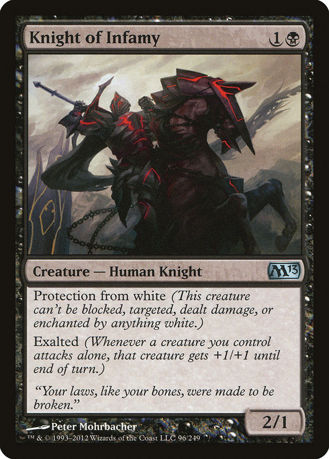 Knight of Infamy 96/249 (Magic 2013 (M13))  | Chromatic Games