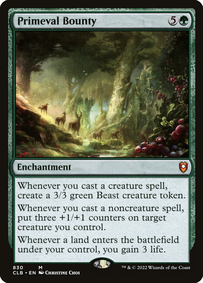 Primeval Bounty 830 (Commander Legends: Battle for Baldur's Gate)  | Chromatic Games