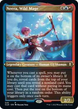 Neera Wild Mage Foil Etched 545 (Commander Legends: Battle for Baldur's Gate)  - Foil | Chromatic Games
