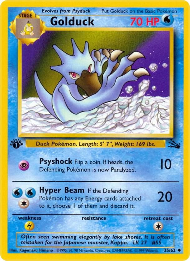 Golduck 35/62 (Fossil)  - 1st Edition | Chromatic Games