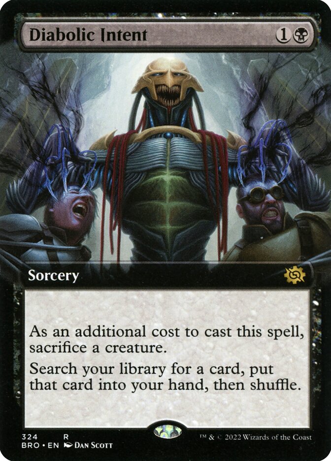 Diabolic Intent Extended Art 324 (The Brothers' War)  - Foil | Chromatic Games