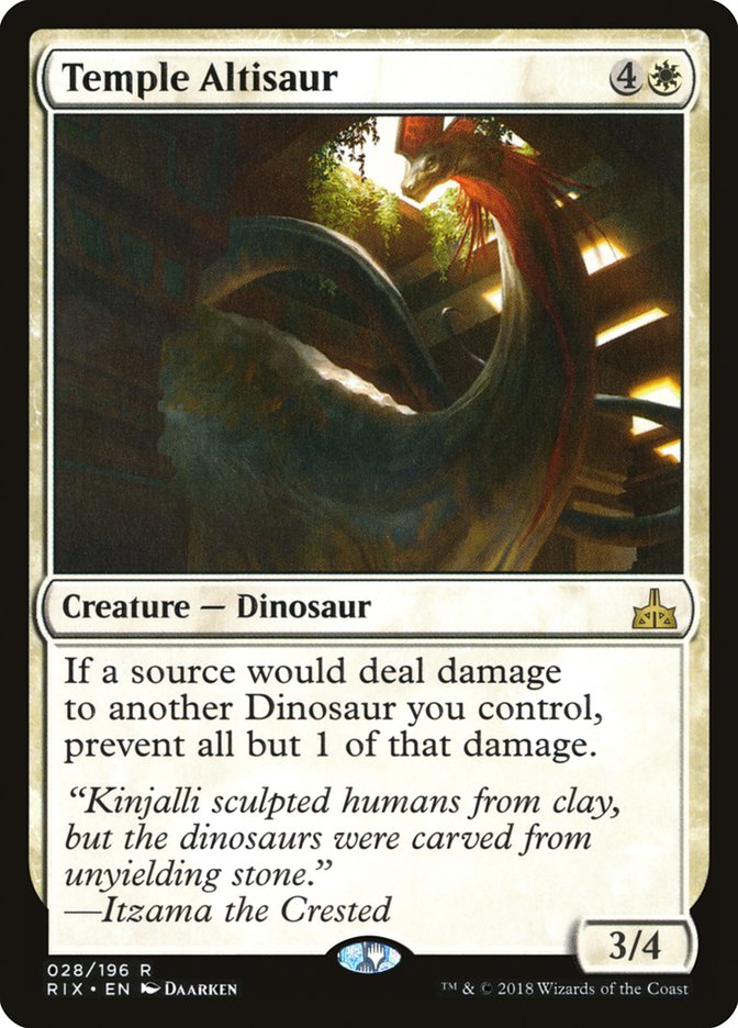 Temple Altisaur 28/196 (Rivals of Ixalan)  | Chromatic Games