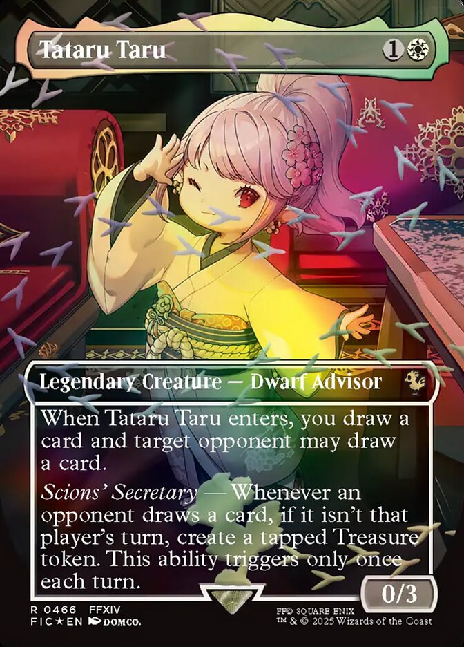 Tataru Taru 466 (Commander: FINAL FANTASY)  - Borderless Chocobo Track Foil | Chromatic Games