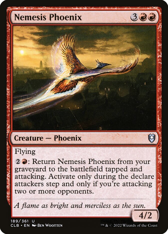 Nemesis Phoenix 189 (Commander Legends: Battle for Baldur's Gate)  - Foil | Chromatic Games