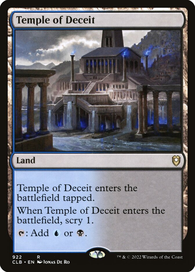 Temple of Deceit 922 (Commander Legends: Battle for Baldur's Gate)  | Chromatic Games