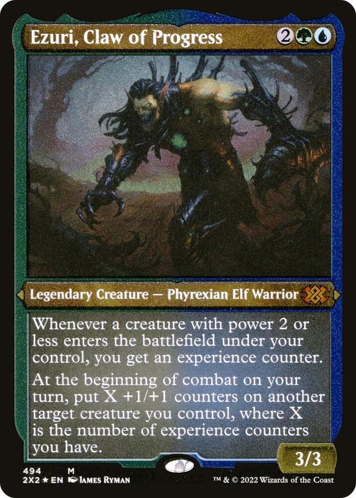 Ezuri Claw of Progress Foil Etched 494 (Double Masters 2022)  - Foil | Chromatic Games