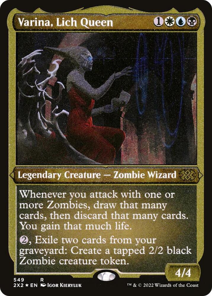 Varina Lich Queen Foil Etched 549 (Double Masters 2022)  - Foil | Chromatic Games