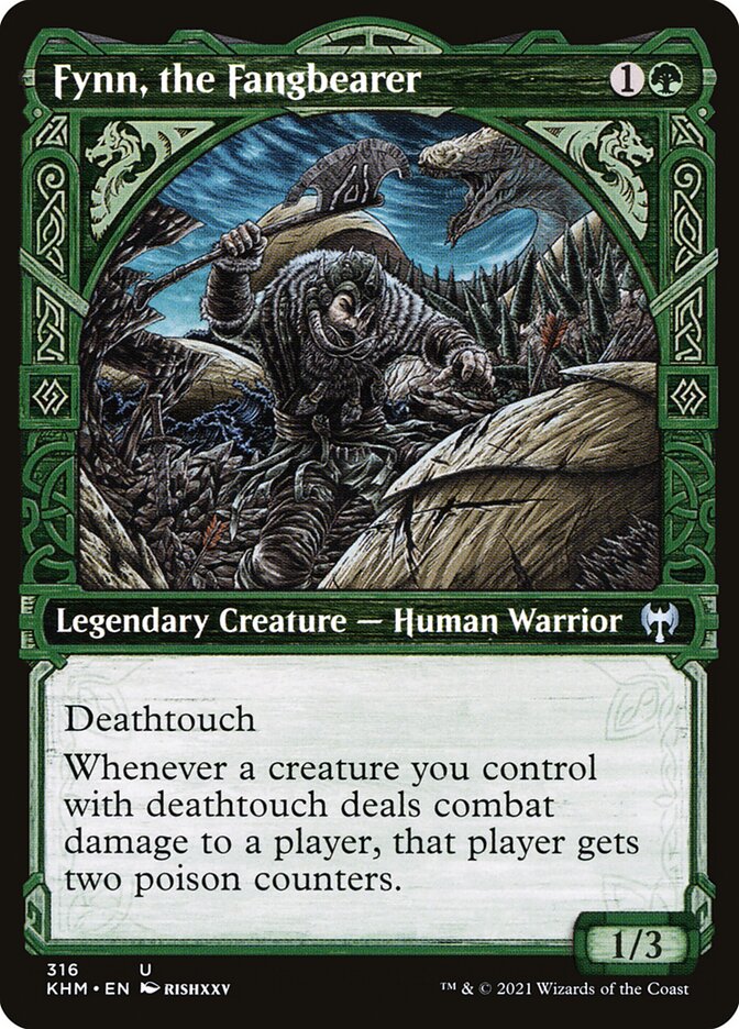 Fynn, the Fangbearer 316/285 (Kaldheim)  - Showcase Foil | Chromatic Games