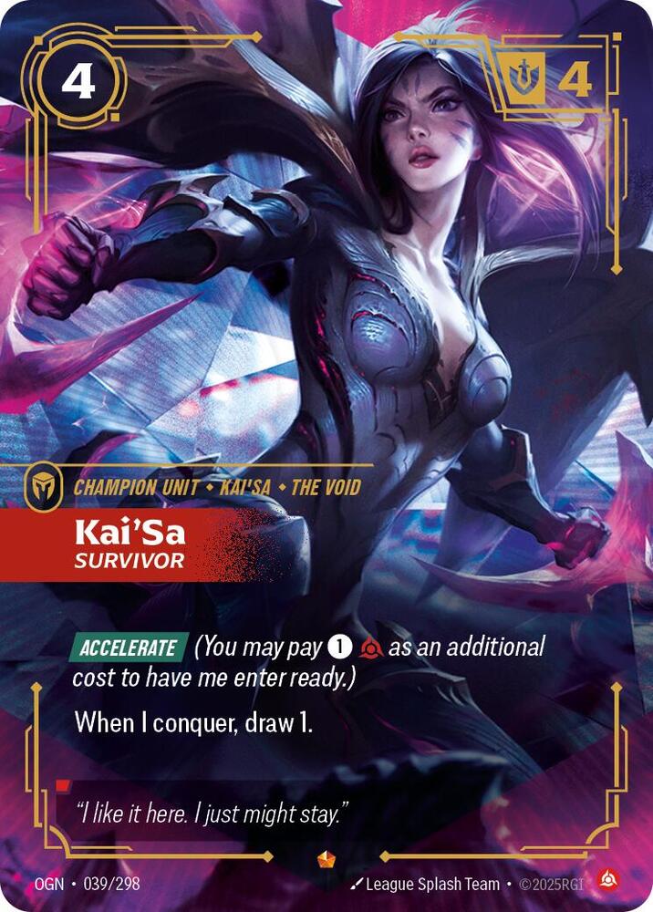 Kai'Sa - Survivor 039/298 (Origins)  - Foil | Chromatic Games