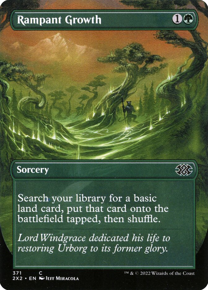 Rampant Growth Borderless 371 (Double Masters 2022)  - Foil | Chromatic Games