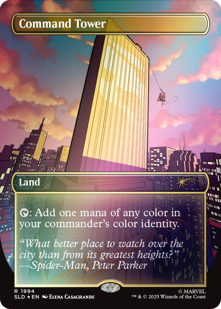 Command Tower 1994 (Secret Lair Drop Series)  - Borderless Rainbow Foil | Chromatic Games