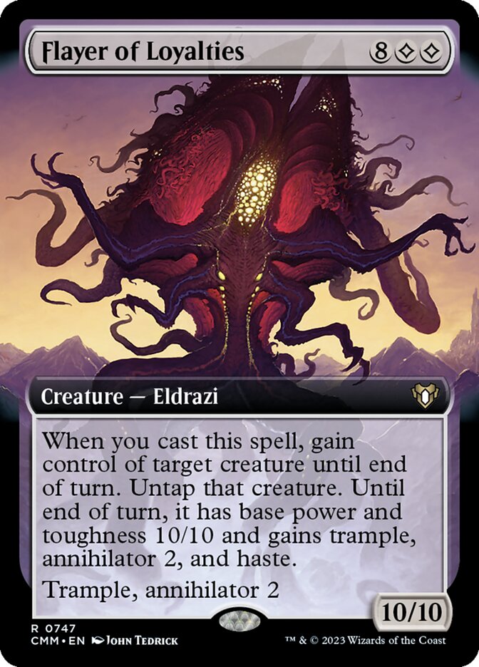 Flayer of Loyalties 747/451 (Commander Masters)  - Extended Art Foil | Chromatic Games