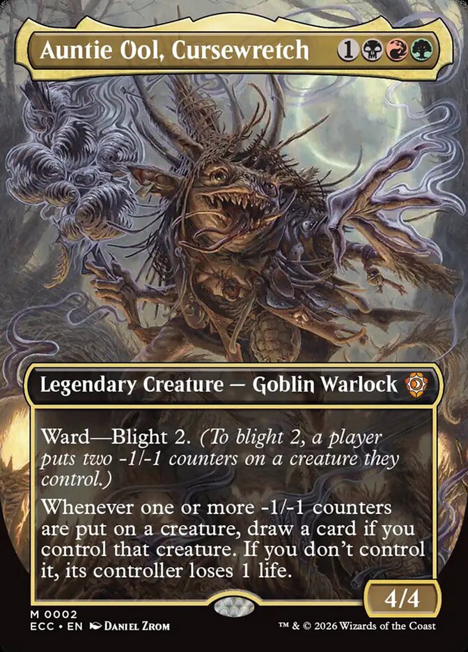 Auntie Ool, Cursewretch 2 (Commander: Lorwyn Eclipsed)  - Borderless Foil | Chromatic Games