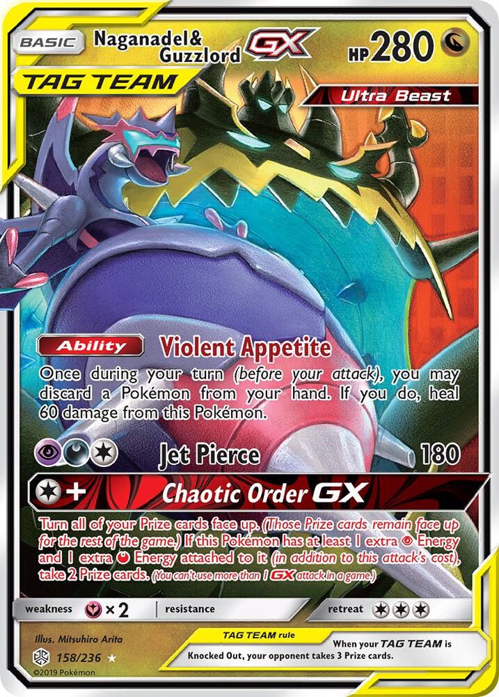 Naganadel and Guzzlord GX 158/236 (SM - Cosmic Eclipse)  - Holofoil | Chromatic Games