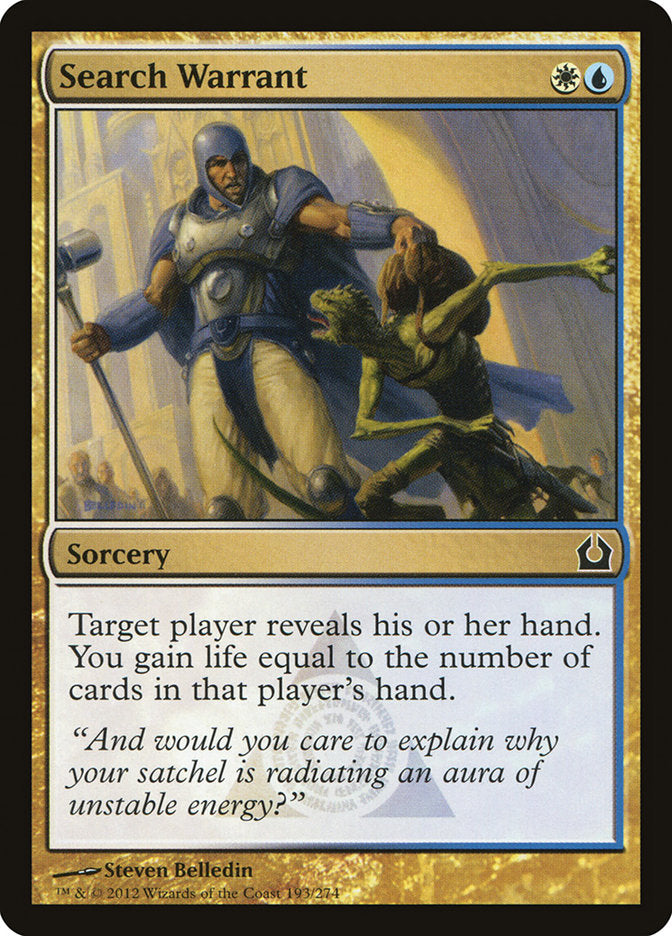Search Warrant 193/274 (Return to Ravnica)  | Chromatic Games