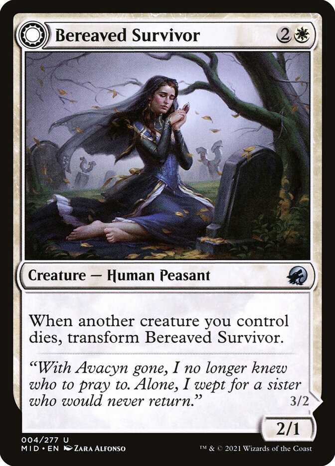 Bereaved Survivor // Dauntless Avenger 4/277 (Innistrad: Midnight Hunt)  | Chromatic Games
