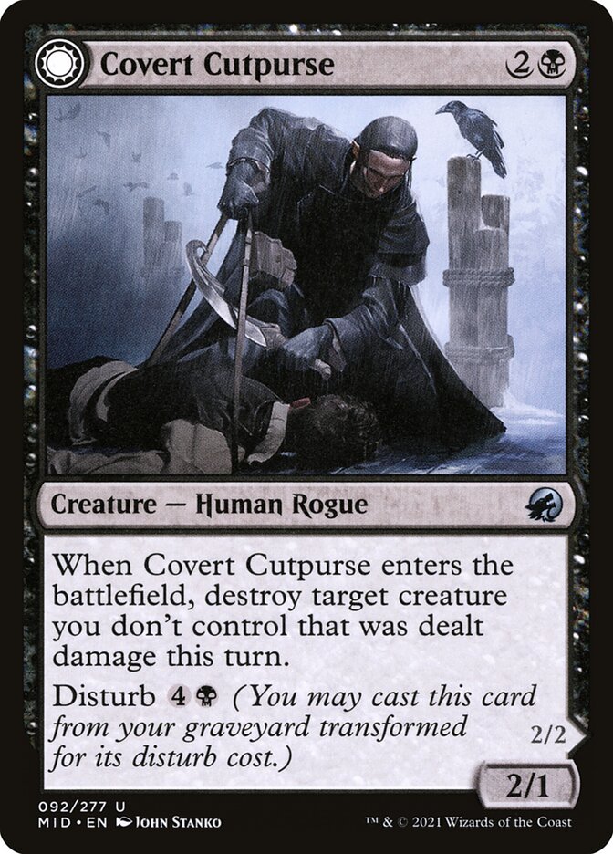 Covert Cutpurse // Covetous Geist 92/277 (Innistrad: Midnight Hunt)  - Foil | Chromatic Games