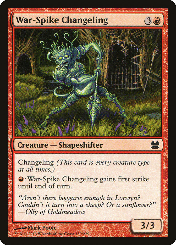 War-Spike Changeling 139/229 (Modern Masters)  - Foil | Chromatic Games