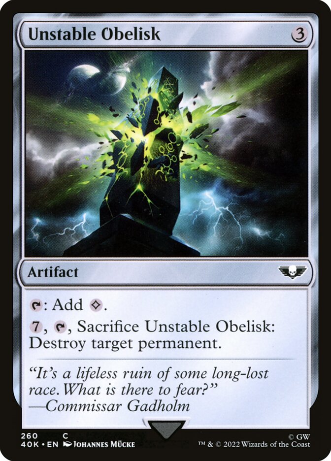 Unstable Obelisk 260/617 (Universes Beyond: Warhammer 40,000)  | Chromatic Games