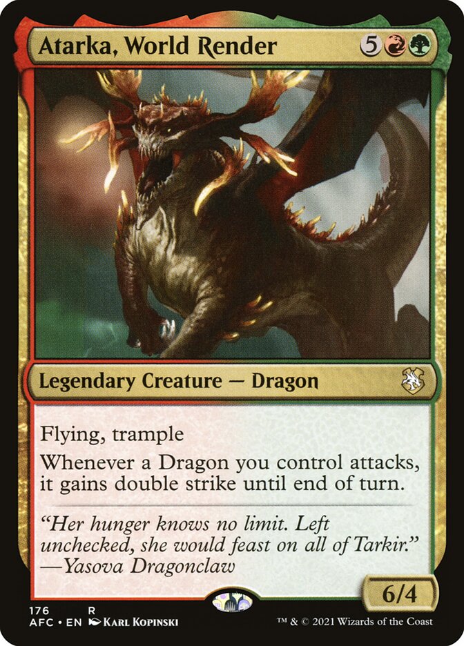 Atarka, World Render 176/62 (Commander: Adventures in the Forgotten Realms)  | Chromatic Games