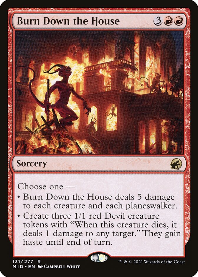 Burn Down the House 131 (Innistrad: Midnight Hunt)  - Foil | Chromatic Games