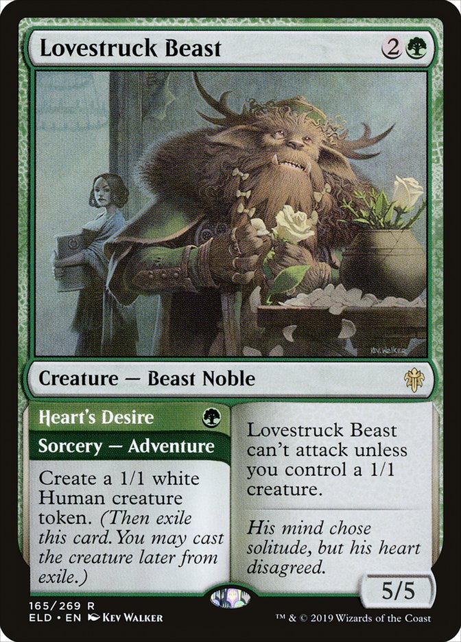 Lovestruck Beast // Heart's Desire 165/269 (Throne of Eldraine)  - Foil | Chromatic Games