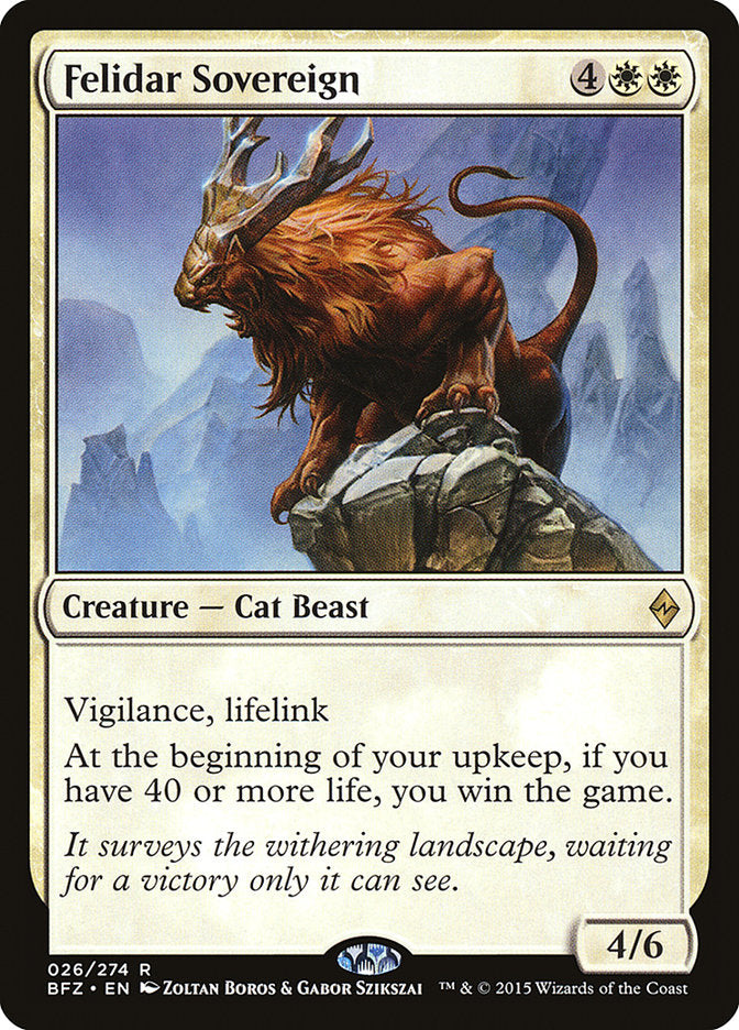 Felidar Sovereign 26 (Battle for Zendikar)  - Foil | Chromatic Games