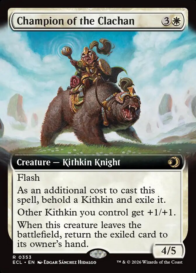 Champion of the Clachan  353/273 (Lorwyn Eclipsed)  - Extended Art Foil | Chromatic Games