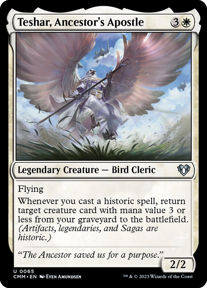 Teshar, Ancestor's Apostle 65/451 (Commander Masters)  | Chromatic Games