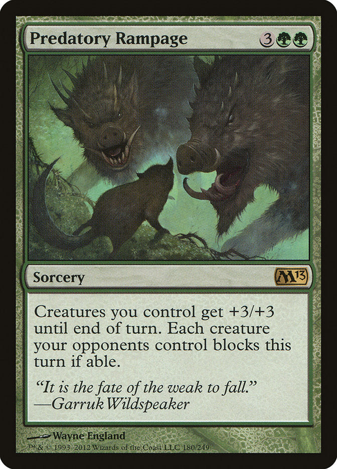 Predatory Rampage 180/249 (Magic 2013 (M13))  | Chromatic Games