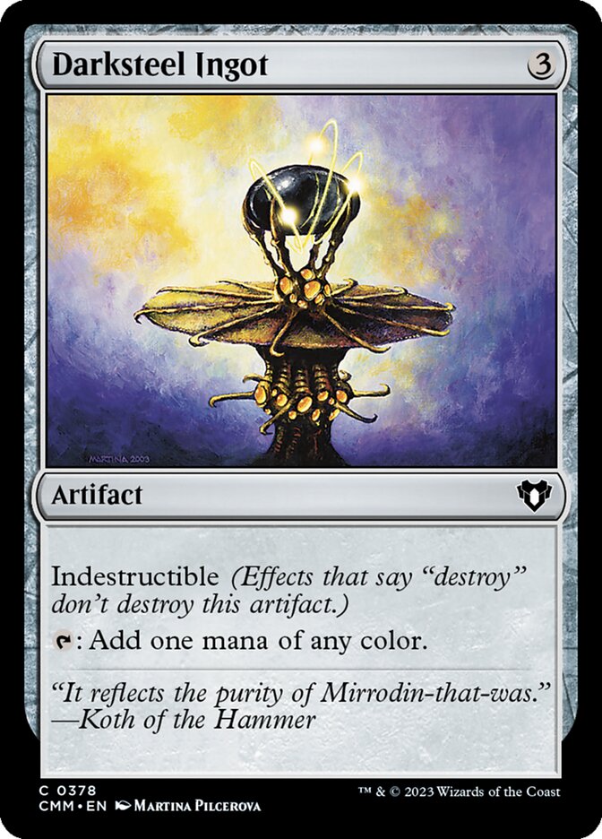 Darksteel Ingot 378/451 (Commander Masters)  - Foil | Chromatic Games
