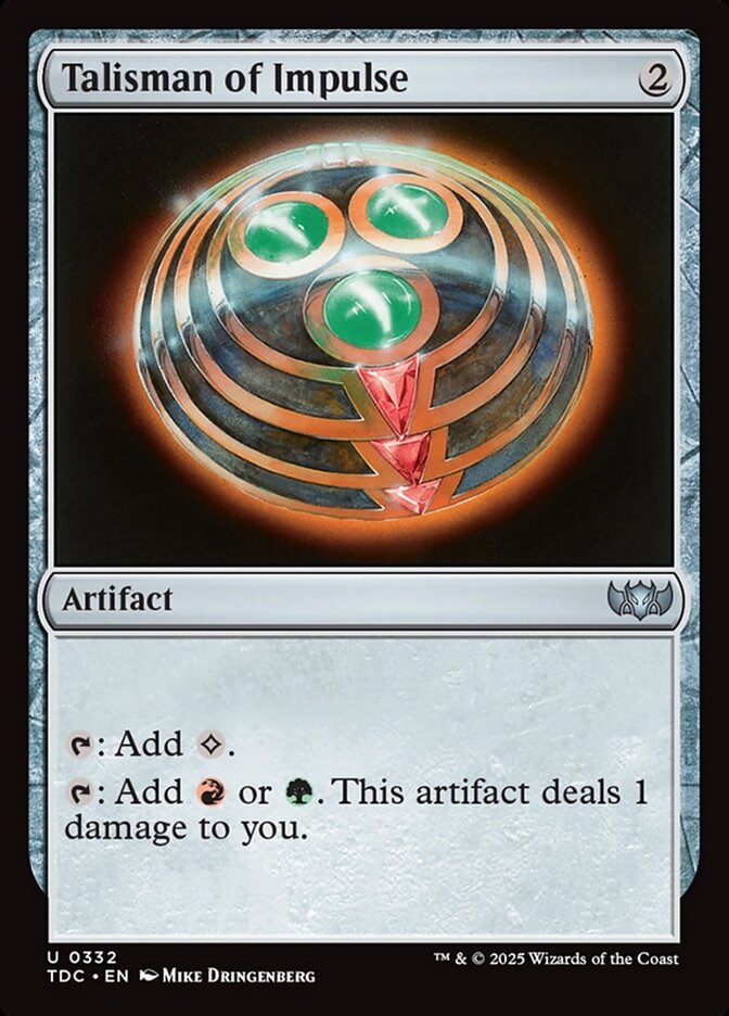 Talisman of Impulse 332 (Commander: Tarkir: Dragonstorm)  | Chromatic Games