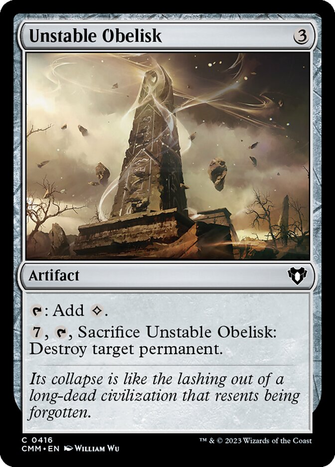 Unstable Obelisk 416/451 (Commander Masters)  - Foil | Chromatic Games