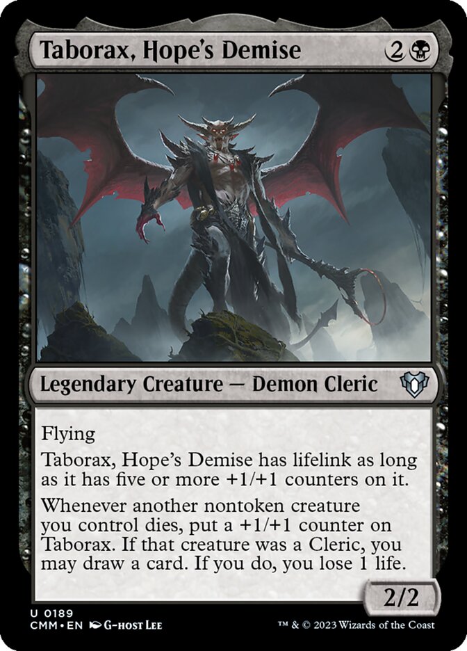 Taborax Hopes Demise 189 (Commander Masters)  | Chromatic Games