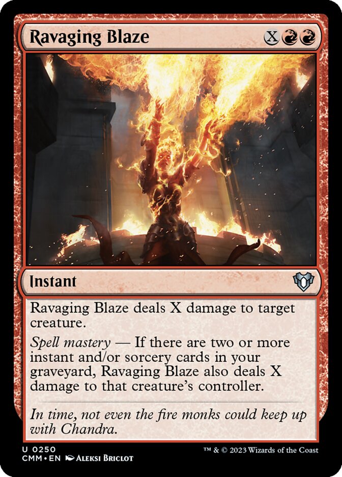 Ravaging Blaze 250/451 (Commander Masters)  | Chromatic Games