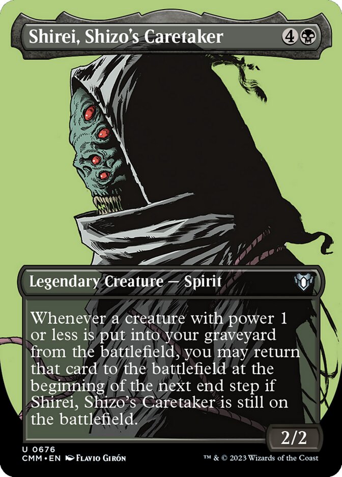 Shirei, Shizo's Caretaker 676/451 (Commander Masters)  - Borderless Foil | Chromatic Games