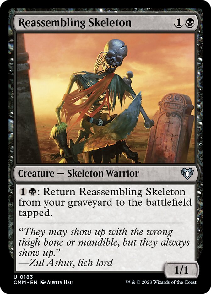 Reassembling Skeleton 183/451 (Commander Masters)  | Chromatic Games