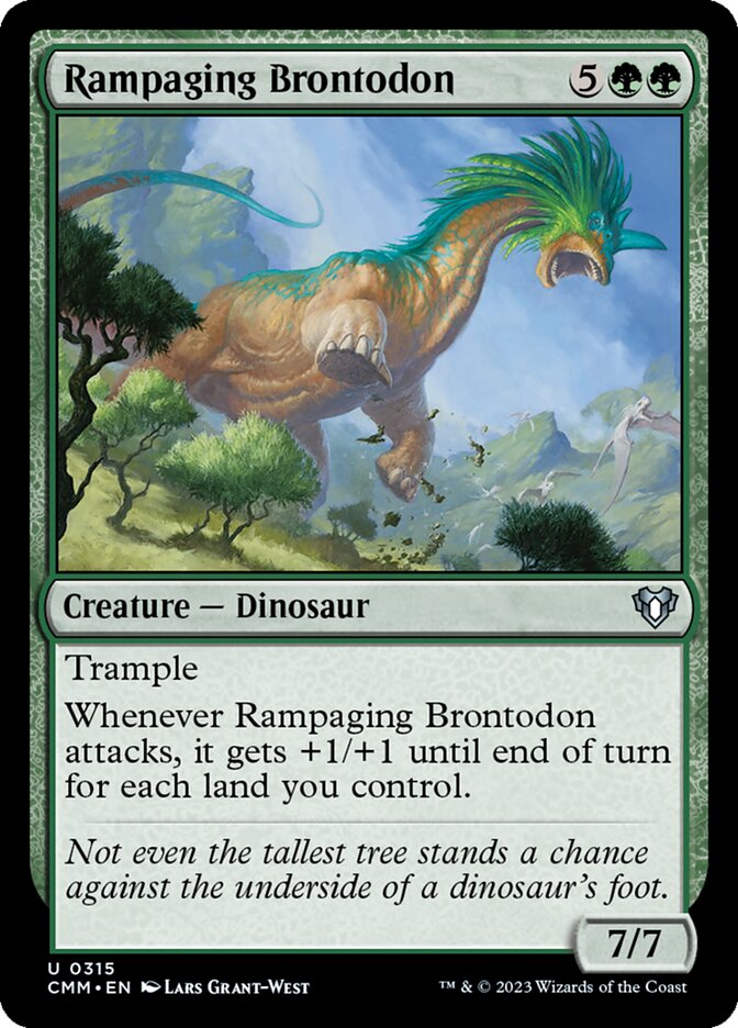 Rampaging Brontodon 315 (Commander Masters)  - Foil | Chromatic Games