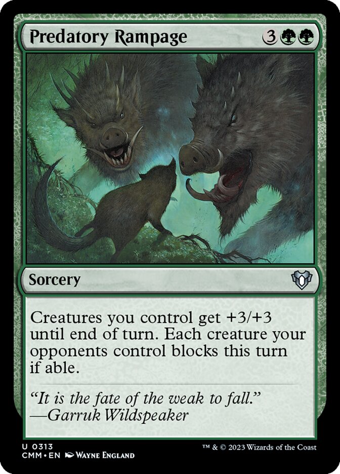 Predatory Rampage 313/451 (Commander Masters)  - Foil | Chromatic Games