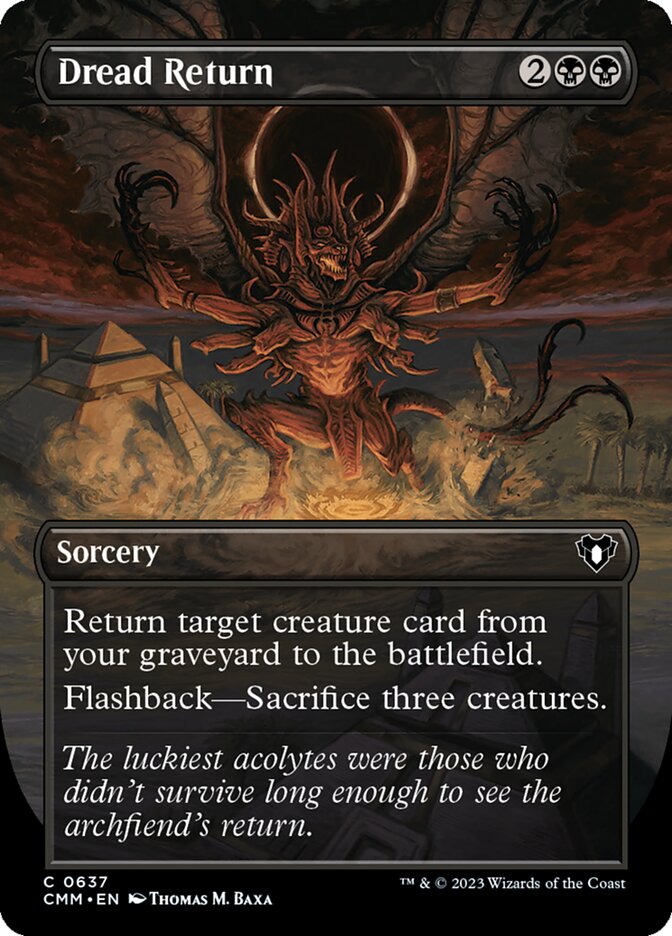 Dread Return 637/451 (Commander Masters)  - Borderless Foil | Chromatic Games