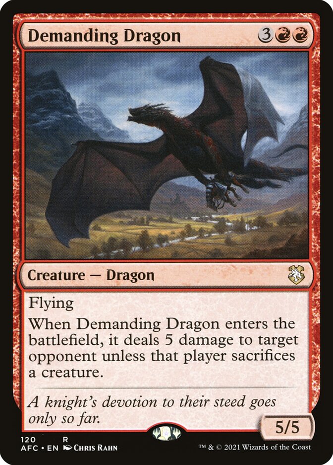 Demanding Dragon 120/62 (Commander: Adventures in the Forgotten Realms)  | Chromatic Games