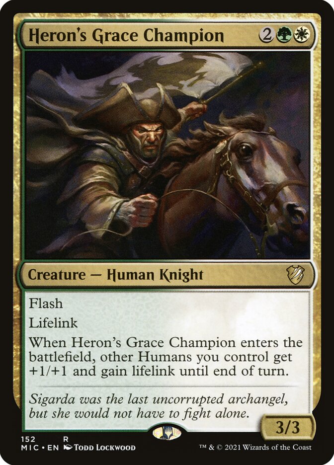 Heron's Grace Champion 152/38 (Commander: Innistrad: Midnight Hunt)  | Chromatic Games