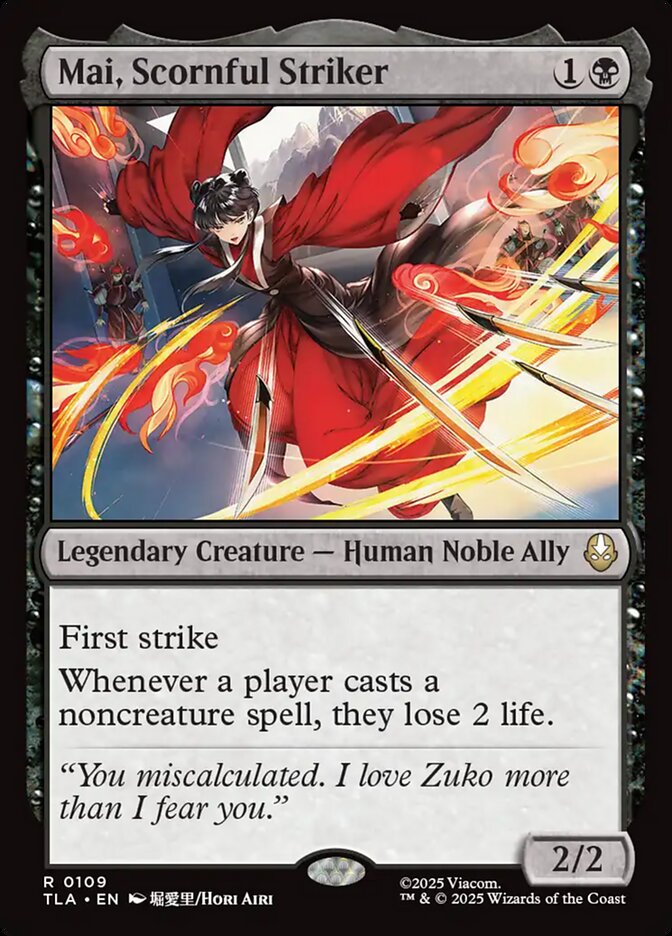Mai, Scornful Striker 109 (Avatar: The Last Airbender)  | Chromatic Games