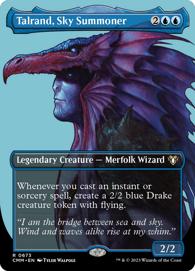 Talrand, Sky Summoner 673/451 (Commander Masters)  - Borderless Foil | Chromatic Games