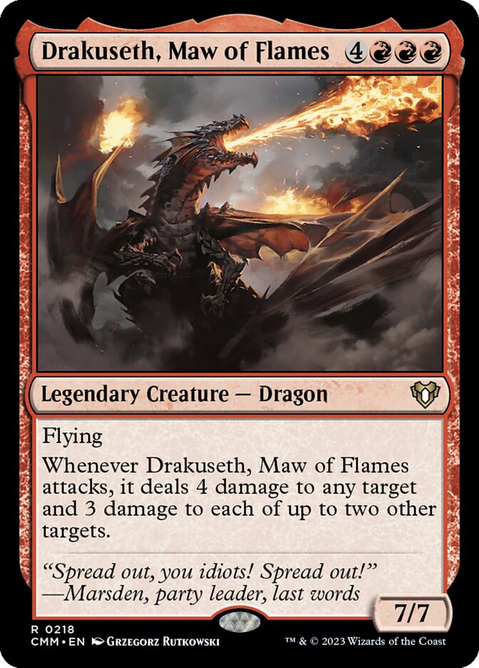 Drakuseth, Maw of Flames 218/451 (Commander Masters)  | Chromatic Games