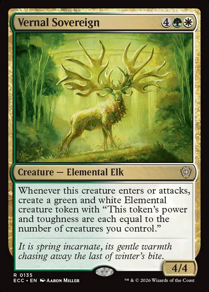 Vernal Sovereign 135/176 (Commander: Lorwyn Eclipsed)  | Chromatic Games