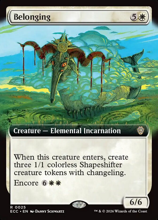 Belonging  25/176 (Commander: Lorwyn Eclipsed)  - Extended Art | Chromatic Games