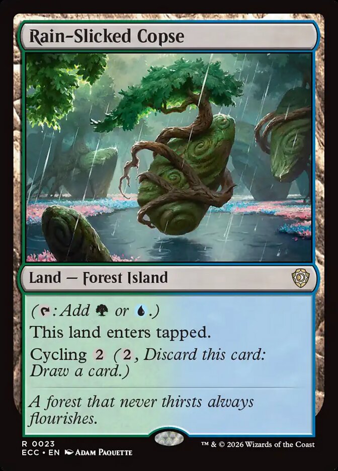 Rain-Slicked Copse 23 (Commander: Lorwyn Eclipsed)  | Chromatic Games